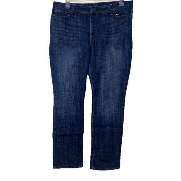 Women’s Lee Secretly Shapes Jeans Sz 18 Regular Fit Straight Leg Mi-rise - Picture 2 of 10